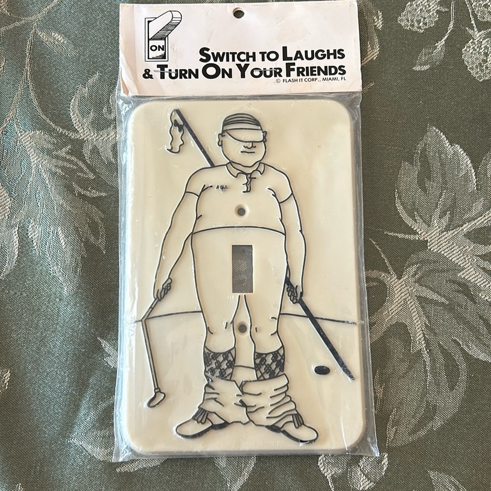 Golfers light switch plate cover